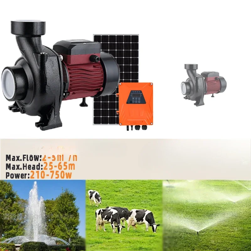 48-200V 550-1500W AC/DC Solar Surface Centrifugal Pump with SSCO Mppt Controller for Irrigation and Agriculture