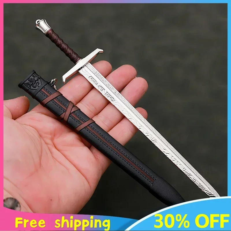 Espada Pendragon de Arthur, Katana Medieval samurái, modelo periférico, cuchillo de mariposa, Melee, acción de Anime, regalo de cumpleaños,