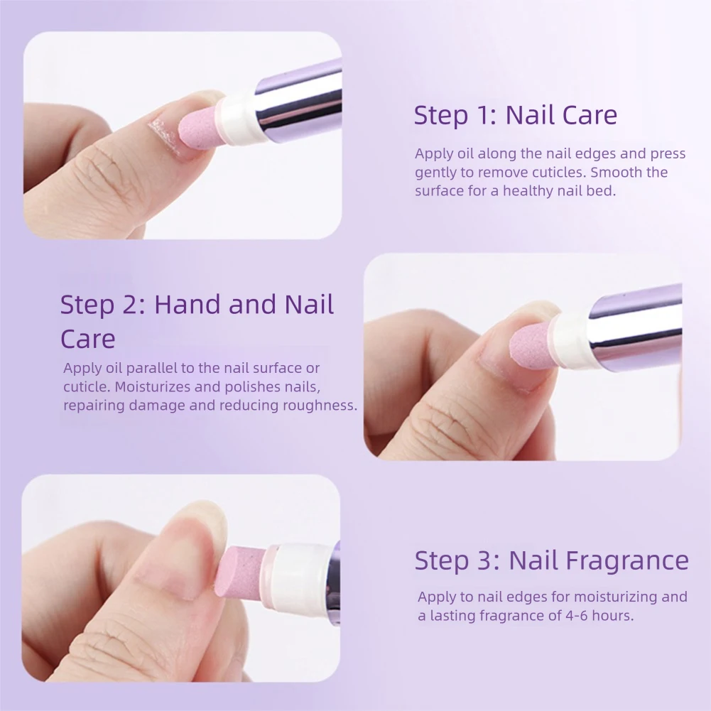 세라믹 큐티클 오일 푸셔 펜, 손톱살 치료, 손톱살, 건조하고 손상된 손톱, 네일 아트용 큐티클 제거 펜 (1/2/3개입)