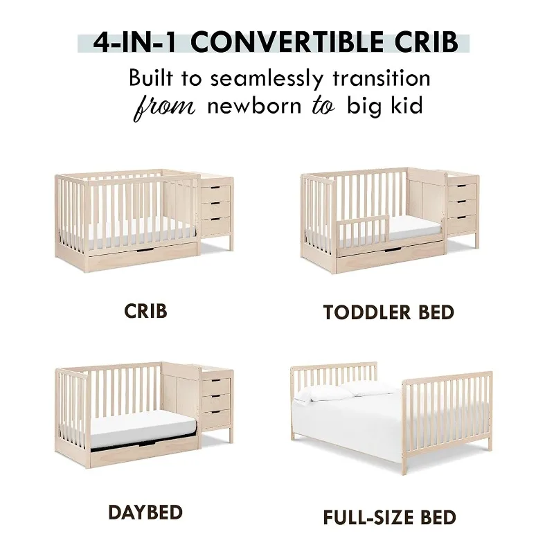 Colby 4-in-1 Convertible Crib & Changer Combo