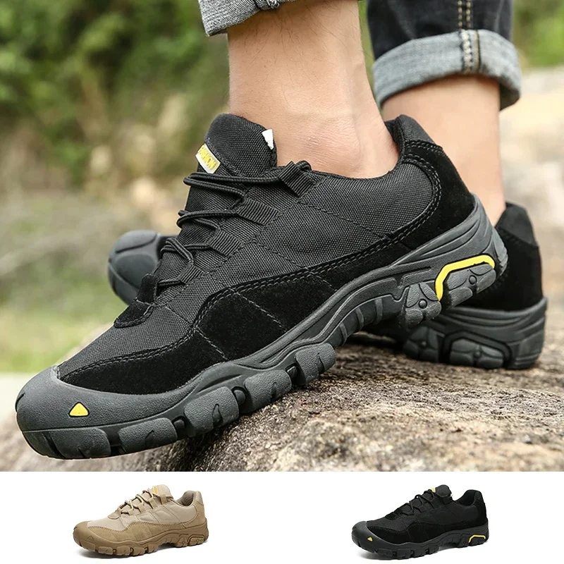 Hiking Boots Trekking Shoes Men Outdoor Non-slip Men\'s Hiking Shoes Breathable Mountain Climbing Shoes Military Boots Hot Sale