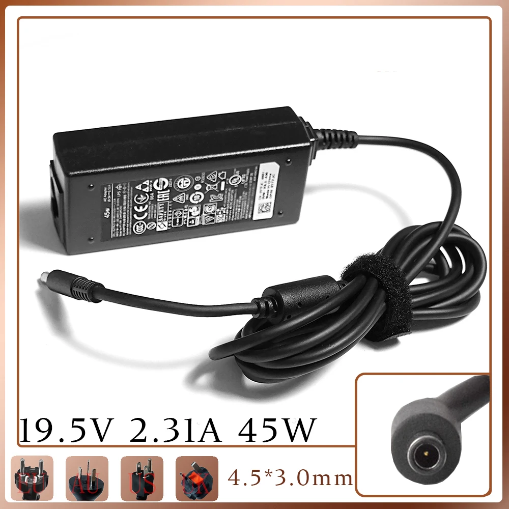 19.5V 2.31A 45W 4.5*3.0mm Laptop Charger Adapter For Dell Inspiron XPS13 9360 9350 9343 9365 XPS12 LA45NM140 Vostro5370 13 5000