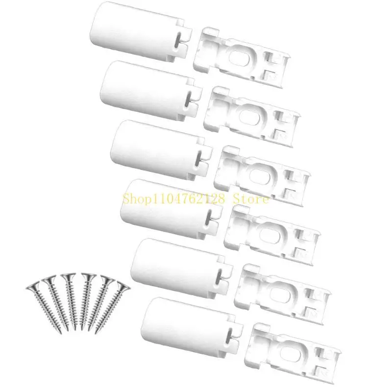 6 Count Pleated Blind Base Kits with Screws for Firm and Window Coverings Pleated Shade Clamping Brackets Shoes best sale