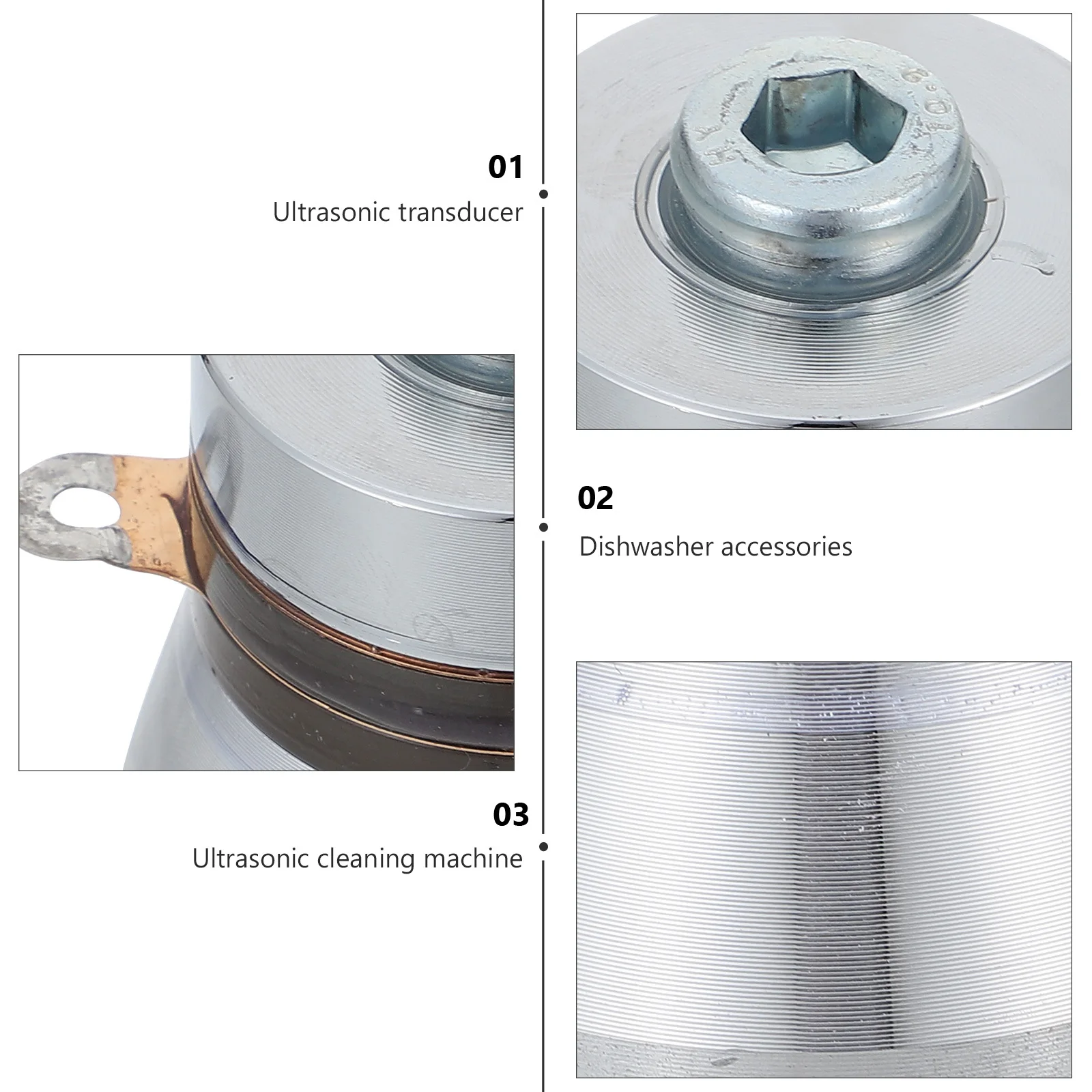 

Ultrasonic Dishwasher Replacement Piezoelectric Transducer Silver Cleaner