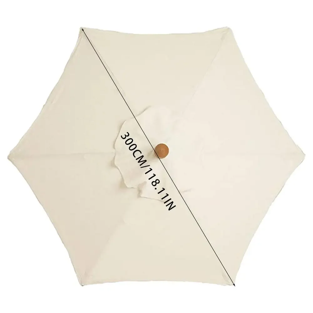 3M Parasol Replacement Cloth Without Stand Parasol Umbrella Cover Waterproof Sunshade Cloth Canopy Patio Garden Cover