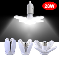 Fan Shape E27 Mini Bulb Light Foldable 28W AC 220V Bulb LED Lamp Lampada For Home Ceiling Light Garage Lighting