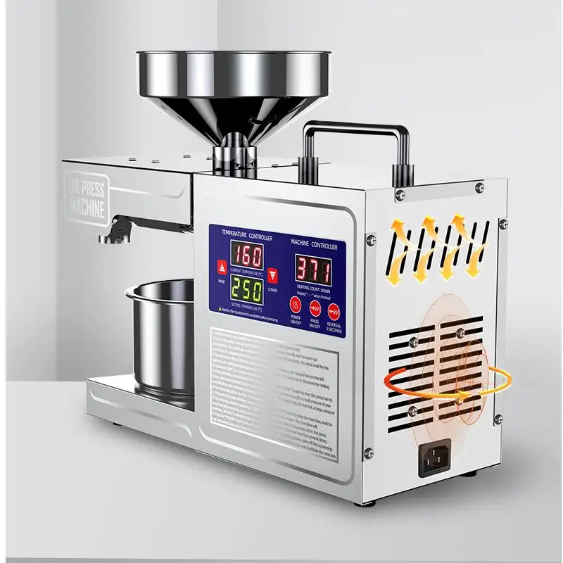 Cold Press Oil Machine  Automatic Household FLaxseed Oil Extractor Hydraulic Peanut Oil Press Sunfloweroil Extractor De Aceite