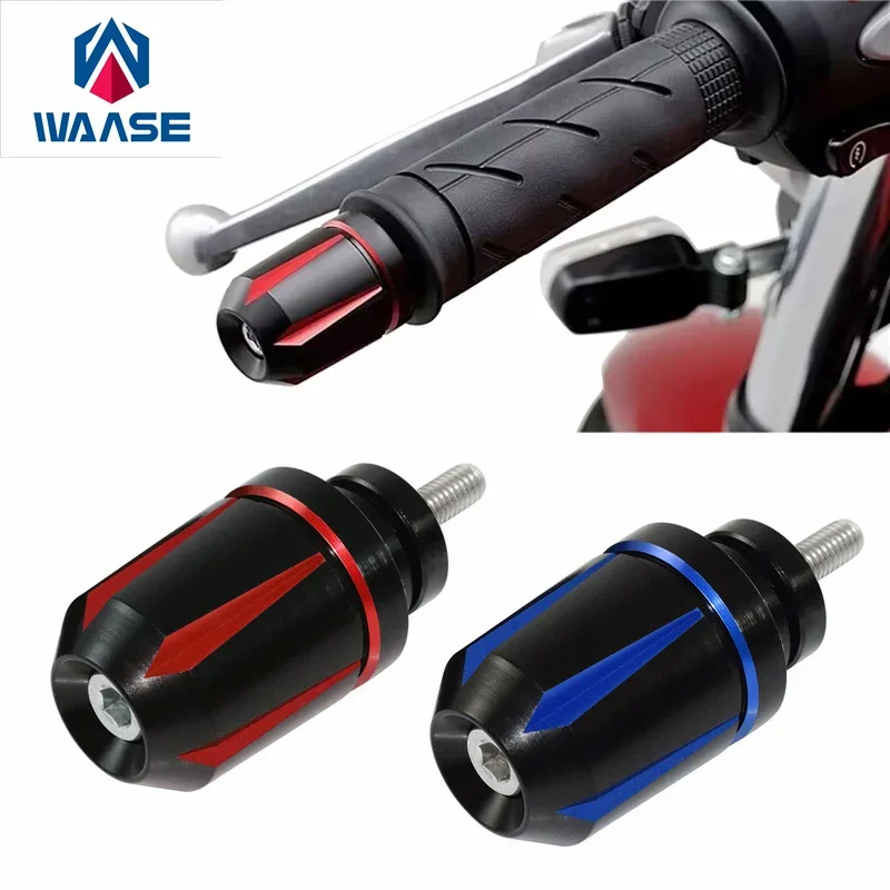 

waase Universal Handlebar Grips Handle Bar End Cap Bar-End Plug For Yamaha For Suzuki For Honda For Kawasaki For BMW For Triumph