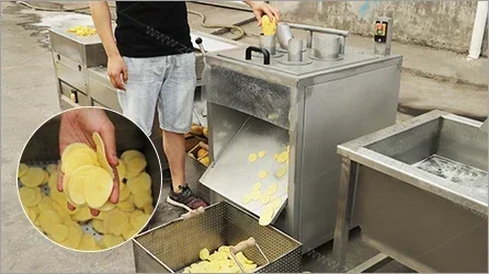 Línea de producción semiautomática de patatas fritas a pequeña escala de 50-300kg, equipo de máquina para hacer patatas fritas