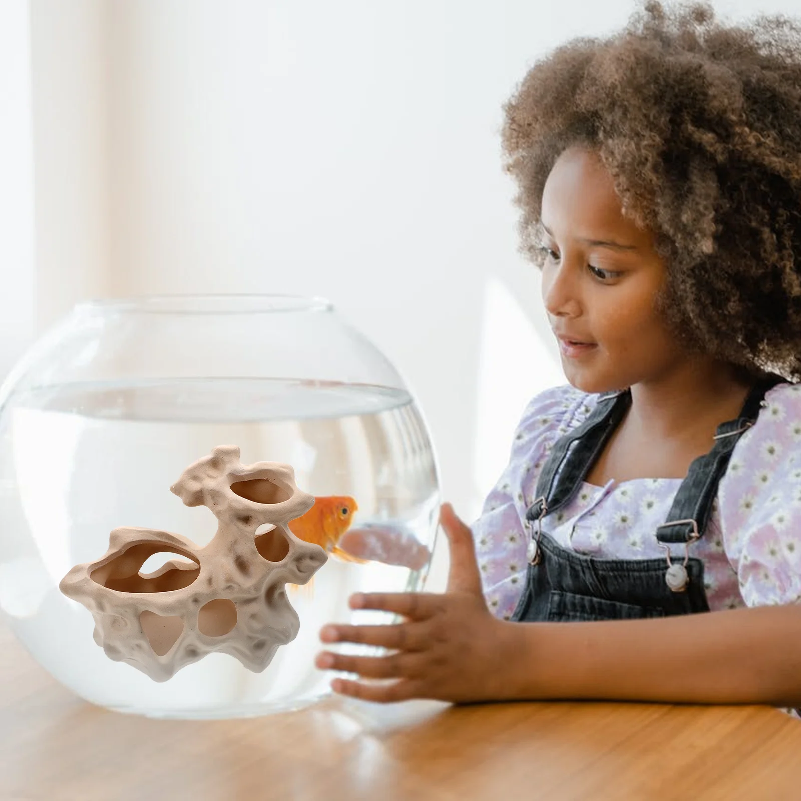 

Fish Tank Ceramic Stone Cave Aquarium Hideout Sculpture Realistic Simulation Aquarium Decor Simulation Stone Decor