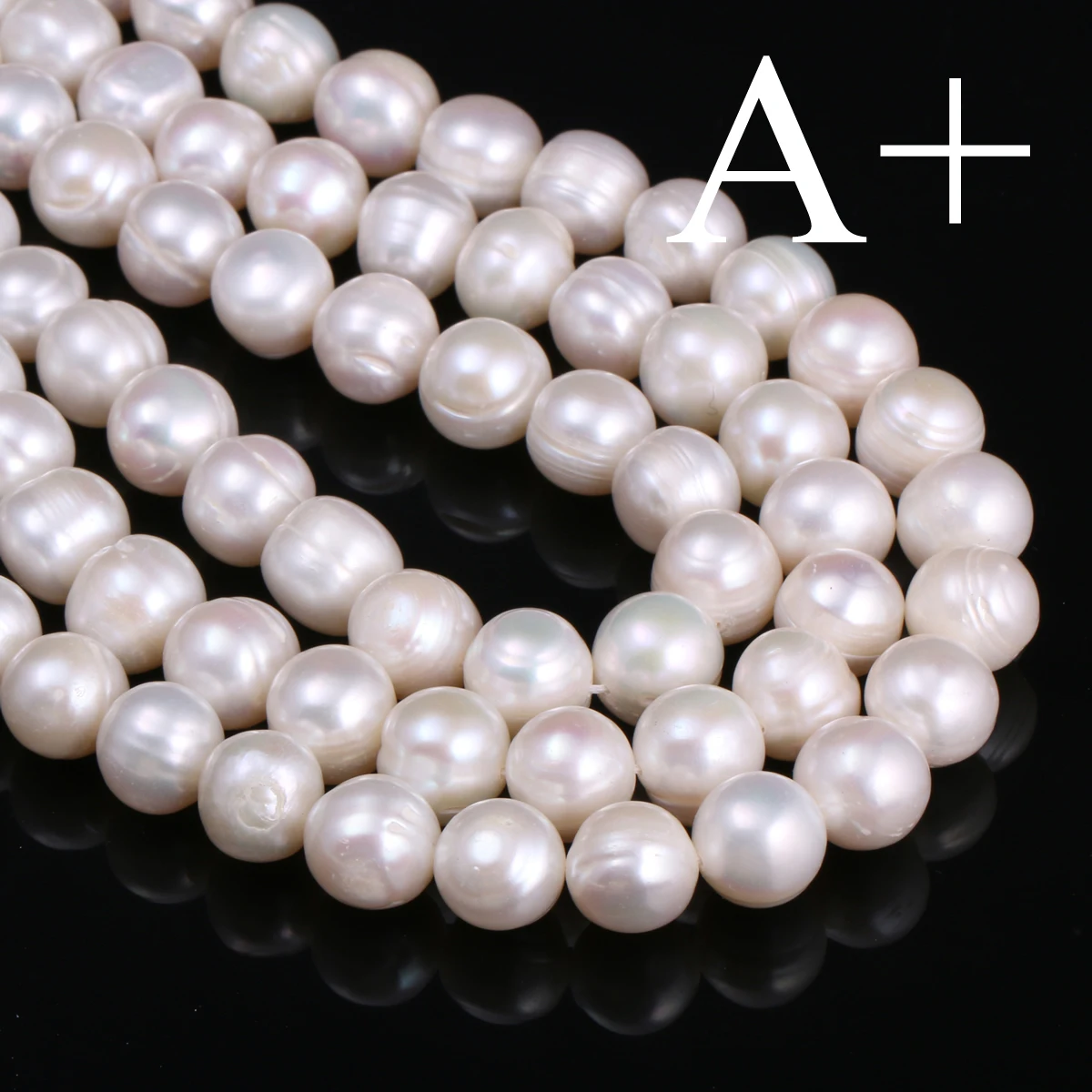 Natuurlijke Zoetwaterparels Gekweekte Parels Losse Kralen Rond 100% voor Sieraden Maken Ketting Armband 13 Inch Maat 11-12mm