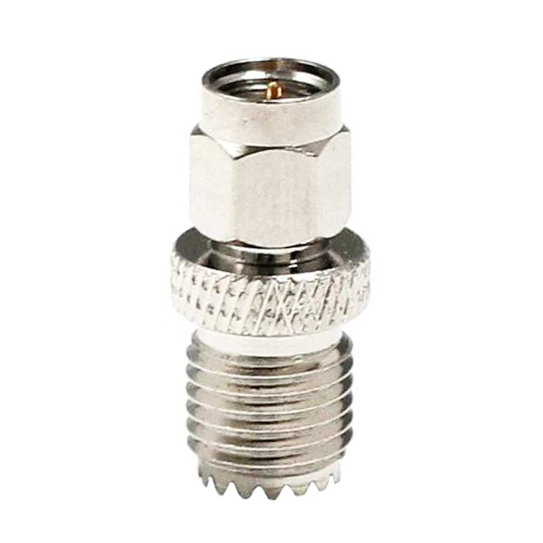 

1pc SMA Male Plug Switch MINI UHF Female Jack RF Coax Adapter Convertor Straight Nickelplated Wholesale New