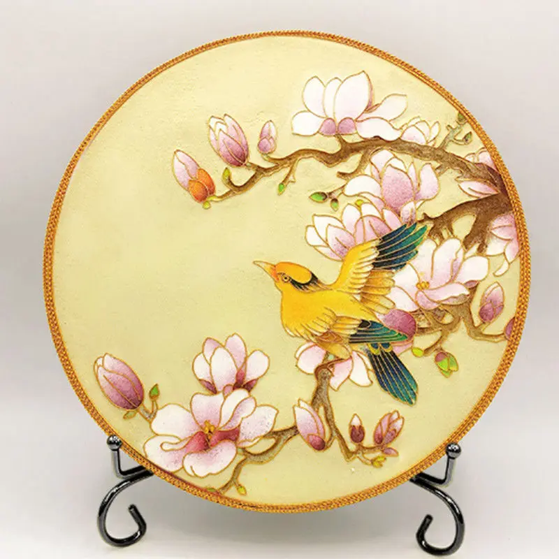 Wire enamel diy material bag Koi cloisonne painting Handmade birthday gift for senior citizens Cloisonne painting Cultural creat - Image 5