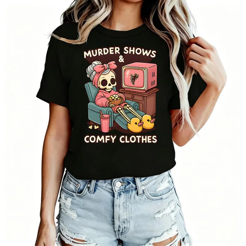 Featuring a Miss Skull Print, Women's T-Shirt 100% Cotton Funny Graphic Short Sleeve Tee Novelty Shirt Casual Crew Neck Top S-5Xl