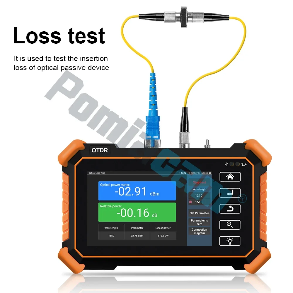 Handheld OTDR Tester Dual Wavelength Fiber Tester MOT-31C OTDR 4 Inch Multi-function Fiber Optic Test Equipment 4000mAh Battery