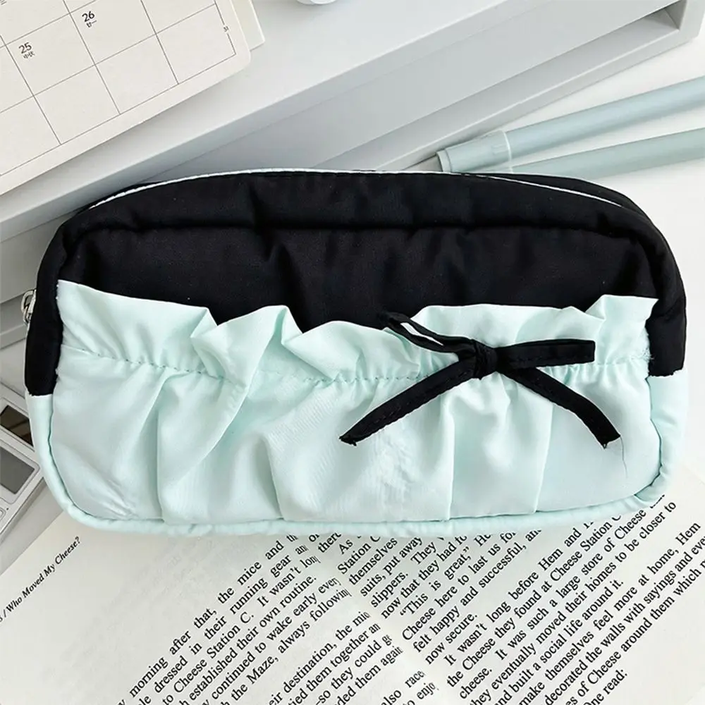 High Quality Bowknot Design Pencil Case Large Capacity Stationery Pouch Pen Bag School Supplies