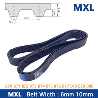 1pc MXL Timing Belt Width 6mm 10mm Rubber Closed Loop Synchronous Drive Belt B70 B71 B72 B73 B74 B75 B76 B77 B78 B79 B80MXL