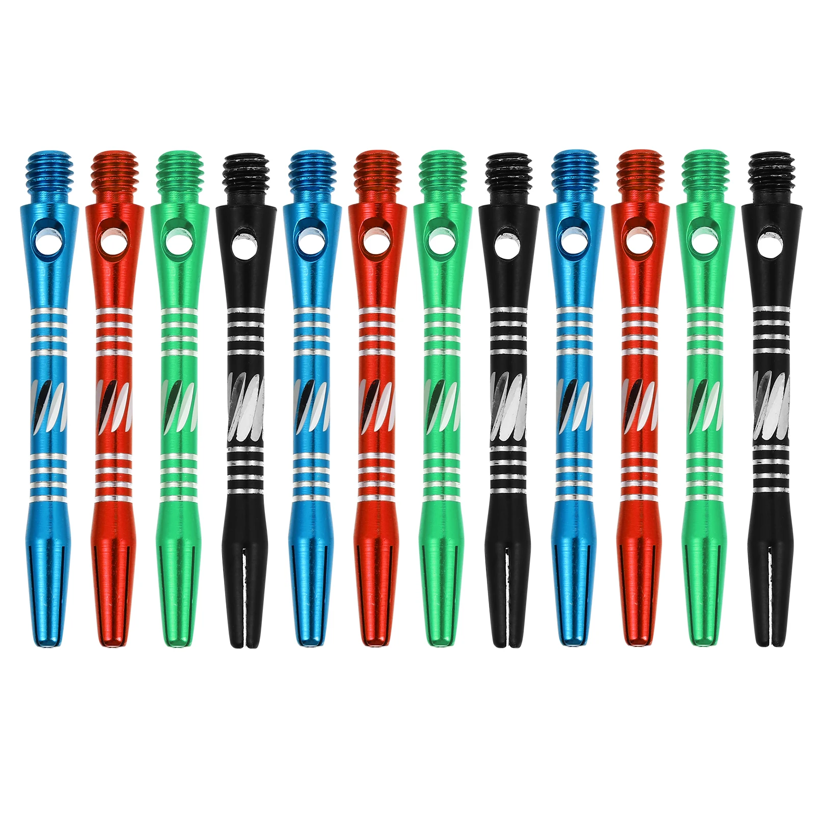12Pcs Dart Shaft Accessories 46Mm Aluminium Alloy Replacement Shafts with Knurled Surface for Non-Slip Grip Standard Thread