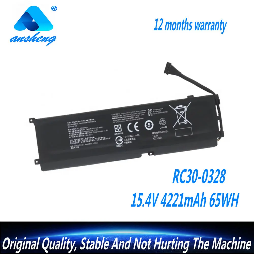 15.4V 4221mAh 65WH RC30-0328 Laptop Battery For Razer Blade 15 2020 RZ09-0328 RZ09-03304x RZ09-03305x RZ09-0330x