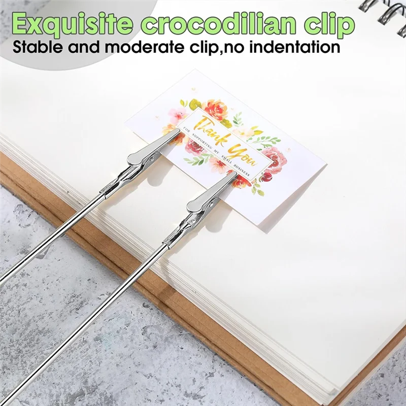 

AB39-12 шт. держатели для номеров столов 9-дюймовый держатель для карточек с зажимом типа «крокодил» металлические настольные держатели для карточек подставки для номеров стола