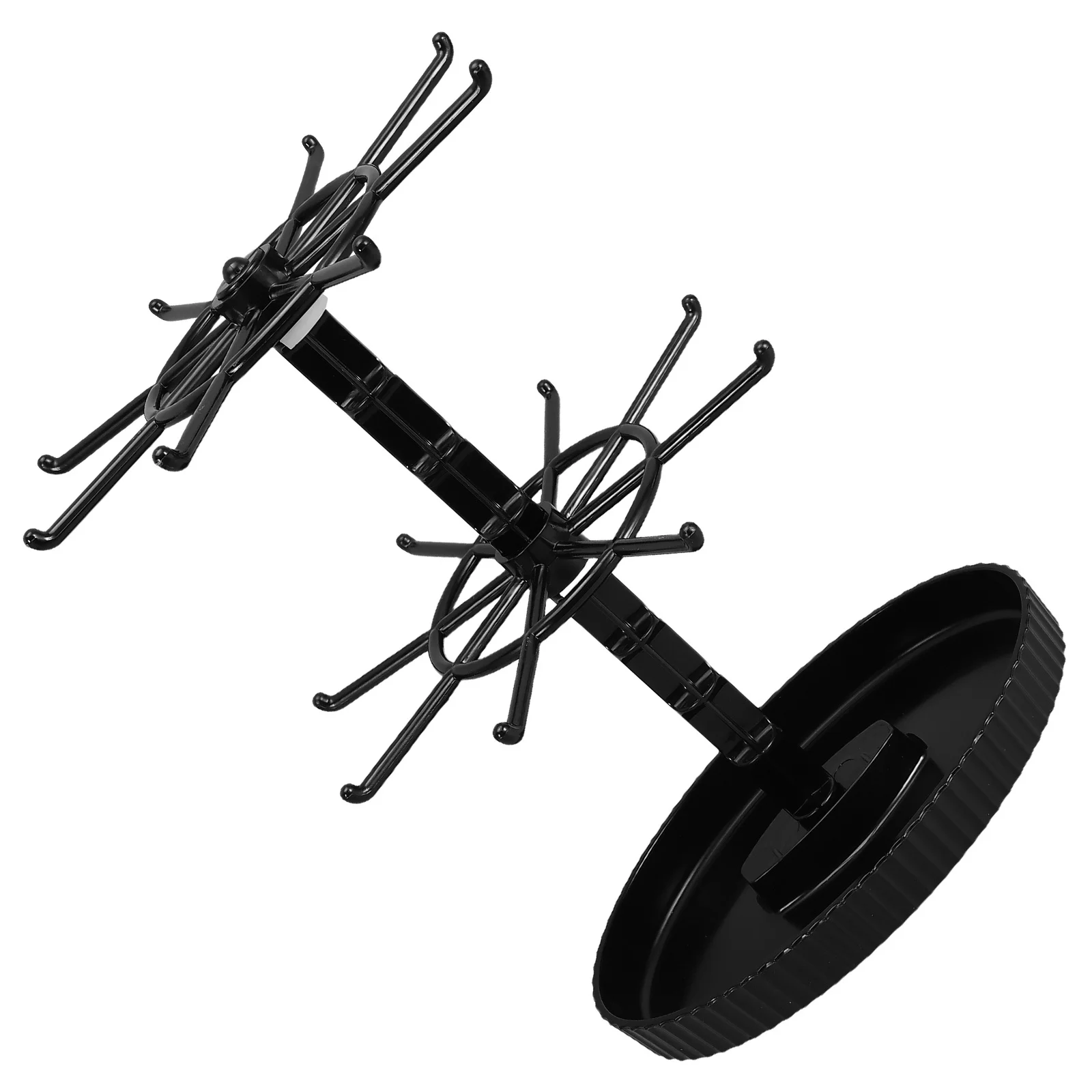 

Rotating 2 Tier Necklace Holder Jewelry Organizer Display Stand Tower Tabletop Jewelry Storage Rack Stand Key Chain Display