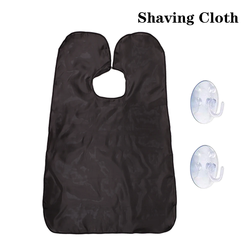 Nunify Beard Bib Apron Hair Catcher For Shaving With Adjustable Velcr 70Cm*105Cm Black Beard Cutting Kit For Men Husband Father
