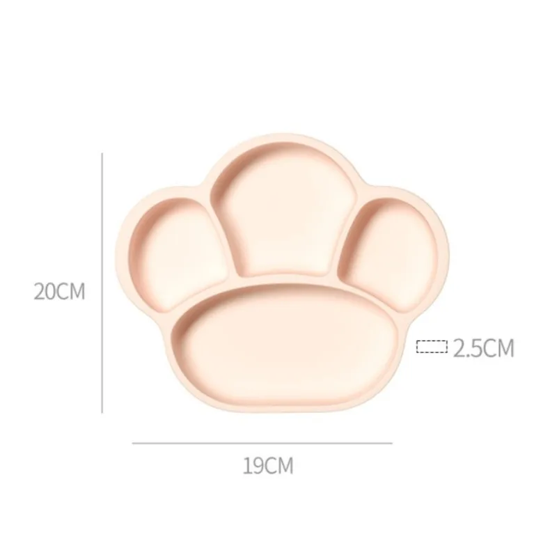 

FBIL-Fork, Knife And Strawberry Baby Feeding Plate In Silicone-Cherry Blossom Cat Paw Design Straw