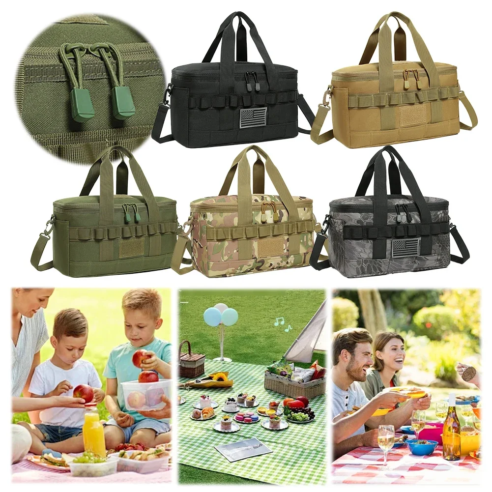 Outdoor Heavy Duty Lunch Bags Large Capacity Outdoor Portable Picnic Carrying Bags Camping Cooler Camping Picnic Beach Work Trip