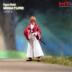 Miniatures Figures 1/87 1/64 1/43 1/24 Samurai Man Resin Figurine Diorama Model Creative Scene Dolls Props Collection Display