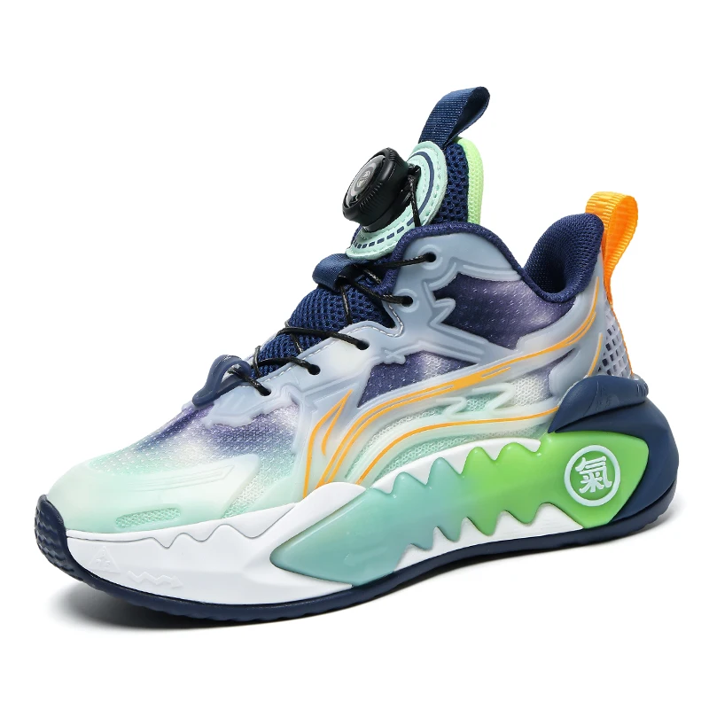 Kid Basketball Shoes Luminous Children Sneakers Boys Non-Slip Basketball Trainers Breathable Tennis Athletic Shoes Kid Shoes