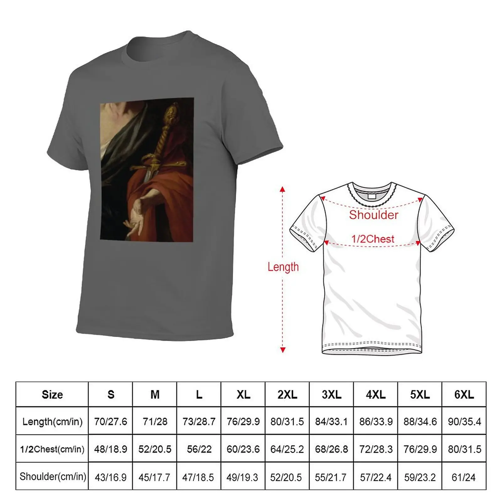 Joan of Arc painting detail T-Shirt topping boys whites customizeds vintage t shirt men