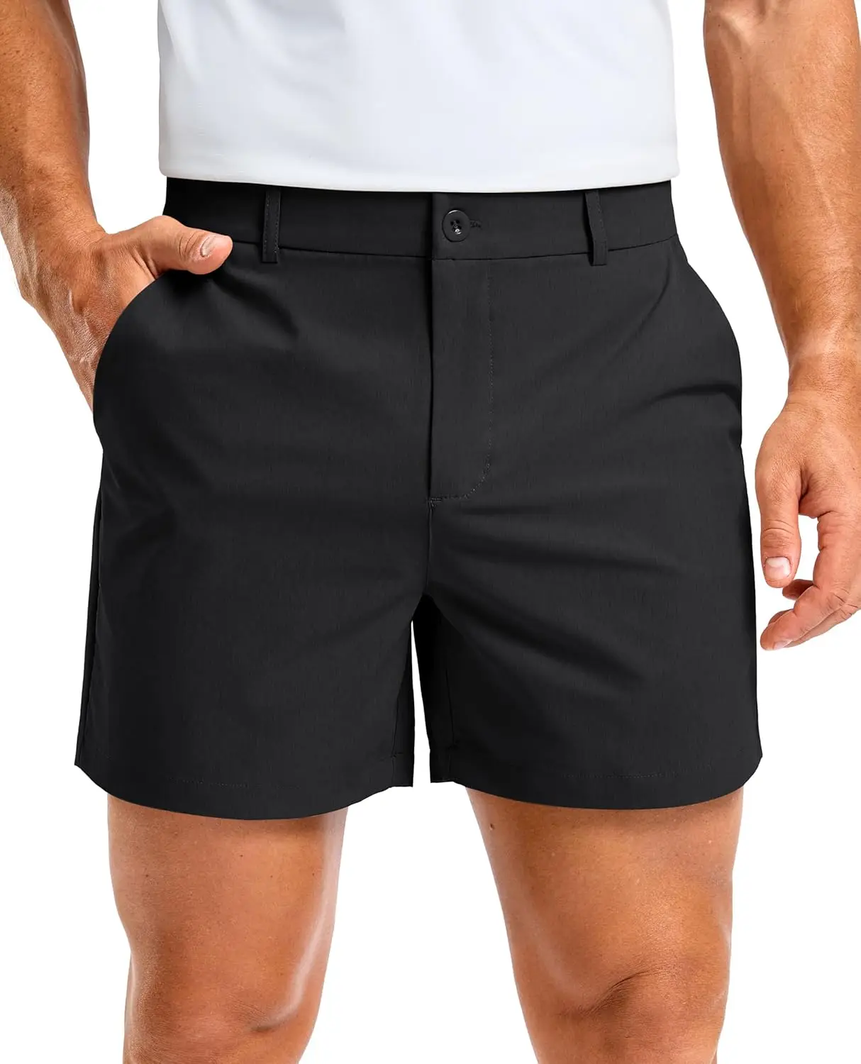 

Men Formal Suit Short Relaxed Fit Summer Casual Business Dress Short Pants