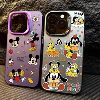 Cartoon Cute Mickey Pluto Case for Samsung Galaxy S23 S24 S25 S22 Ultra S21 Plus FE A56 A36 A26 5G A16 A06 4G Note 20 Back Cover
