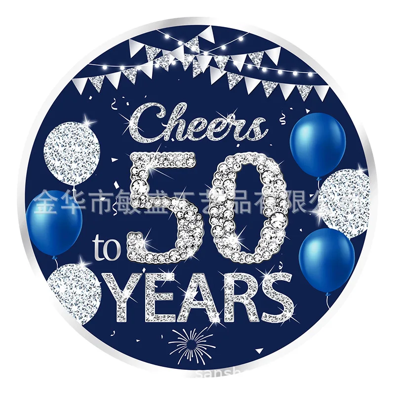 Navy Blue Gold 50th Birthday Party Tableware 50th Birthday Party Paper Plates Cups Napkins Tablecloth Women Men 50 Years Old