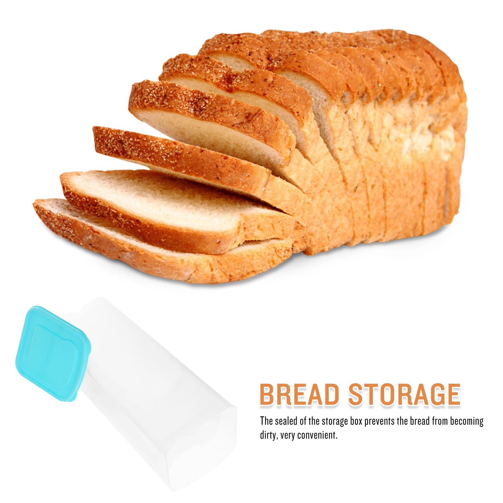 

Airtight Bread Storage Container Reusable Pp Material Kitchen Countertop Dispenser For Bread Biscuits Pastries Loaf Snacks