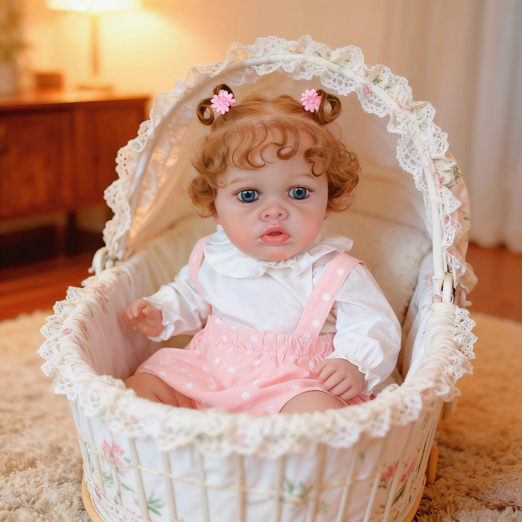 

Art Doll NPK 24Inch Toddler Doll Newborn Doll Lifelike Soft Touch 3D Skin with Hand Rooted Hair