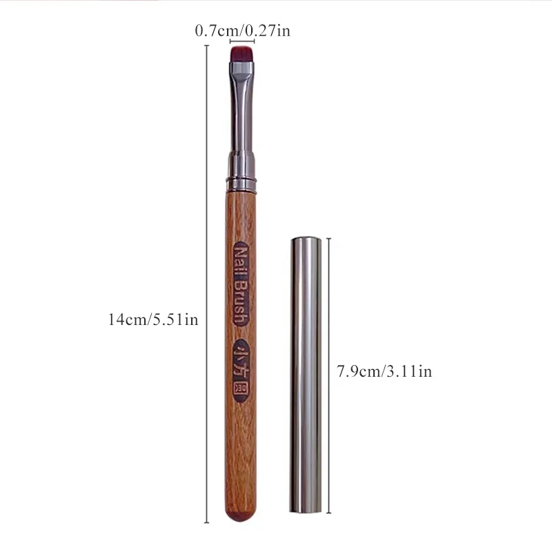 1pc Holz Gel Malerei Pinsel Nagel Konstruieren Acryl Pinsel für Maniküre DIY Builder Werkzeug Pinsel Stift Professionelle Gel Falsche spitze Stift – Detail 15