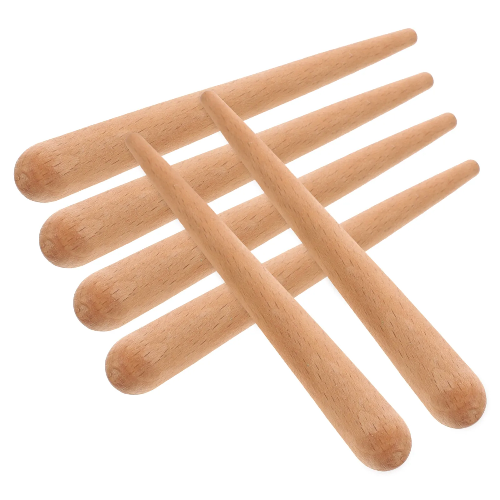 

6Pcs Wooden Guiro Sticks Smooth Surface Natural Wood Percussion Instruments Kids Rhythm Sticks Musical Instrument Accessories