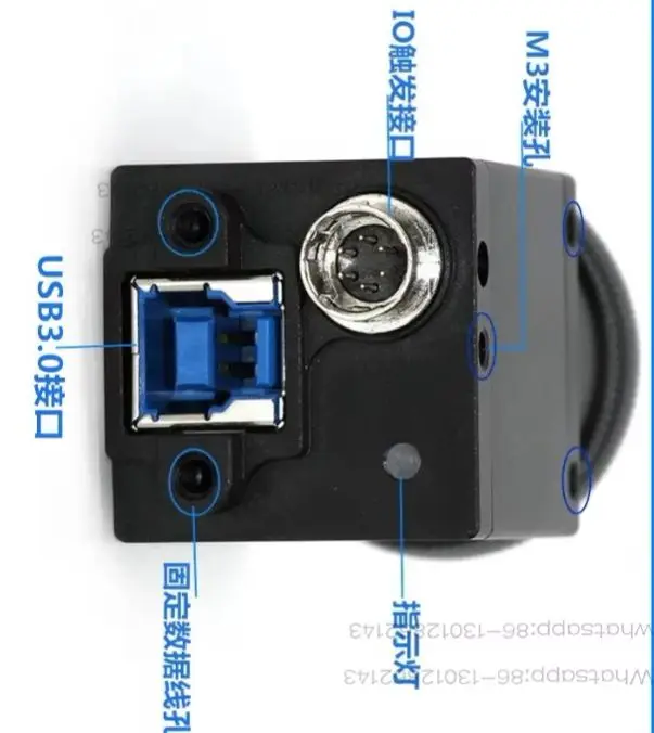 2026   USB Industrial Camera HD 5 Million Color Black & White Machine Vision Inspection Halcon Recognition SDK Camera
