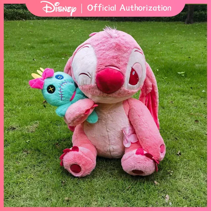 

45-80CM New Disney Sakura Scrump Lilo & Stitch Doll Cartoon Pink Plush Toy Cute Anime Stuffed Kawaii Children's Birthday Gift