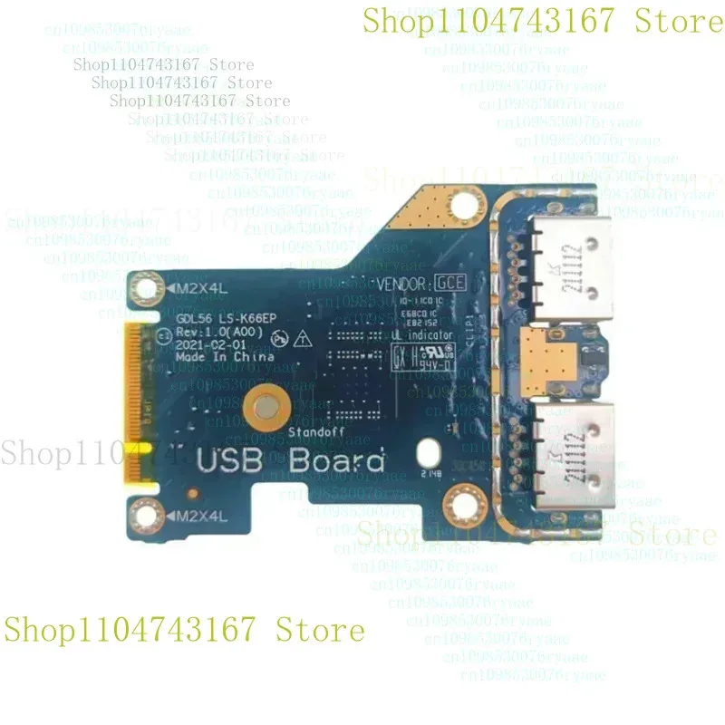 

QIN NEW Original for Dell G15 5515 (2021) USB I/O BOARD GDL56 LS-K66EP 5VN7D 05VN7D