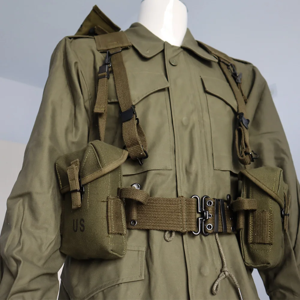 M1956 Nachbildung einer langen Beuteltasche, 2. Weltkrieg, Sportausrüstung des koreanischen Kriegs, Ausrüstungskombinationsset 1956 Tasche – Detail 17
