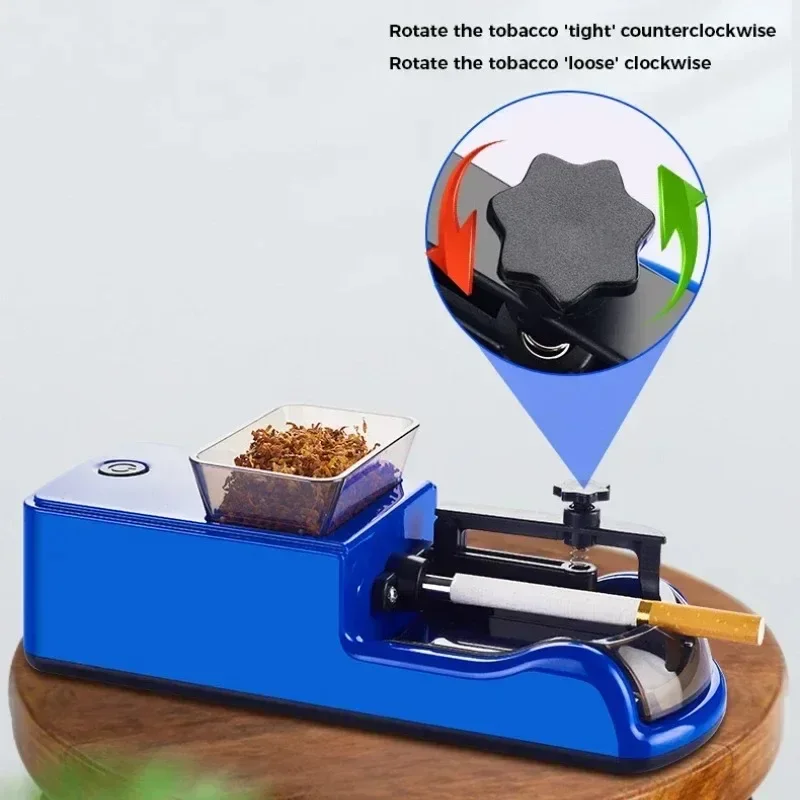 

High Power Type-C Charging Cable Electric Easy Cigarette Rolling Machine Plug Tobacco Winding Roller DIY Smoking Tool 6.5/8.0mm