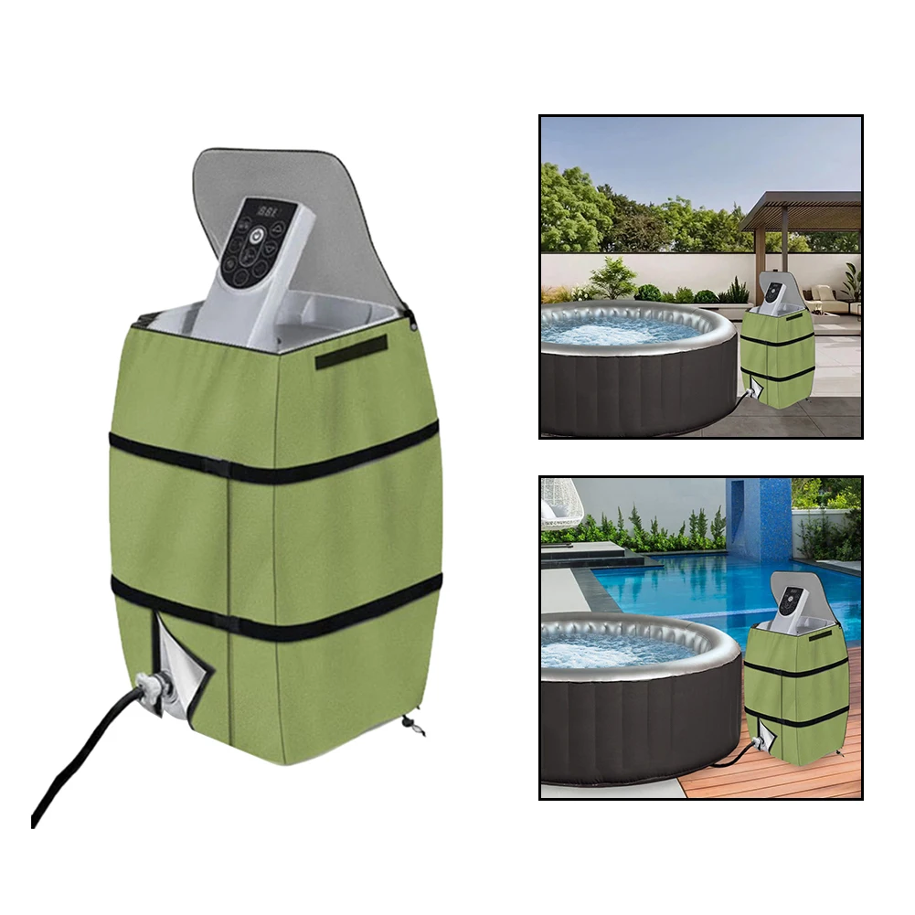 Green Spa Heated Bath Heater Waterproof And Sunscreen Protective Cover  420D Oxford With PVC Coating Heater Pump Pump Cover