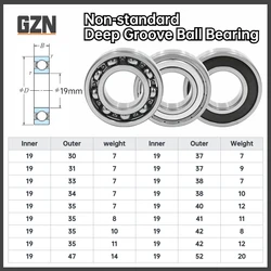 1PCS  Inner Diameter 19mm Non-standard Bearing Outer Diameter 30 31 32 34 35 37 38 40 41 42 47 52mm