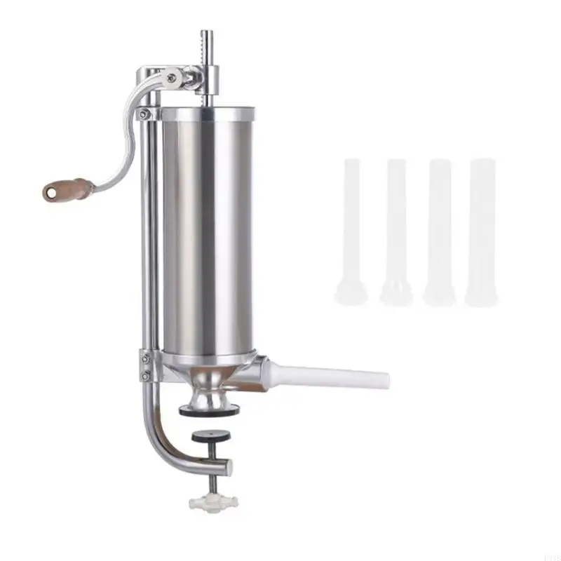 

Ручная набивка для сосисок с 4 пластиковыми цилиндрами для приготовления домашних сосисок, постоянная, незапятнанная P9YB