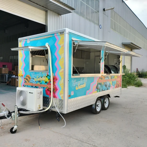 

2025 Hot Dog Cart Concession Enclosed Food Trailer Food Trucks For Sale In USA