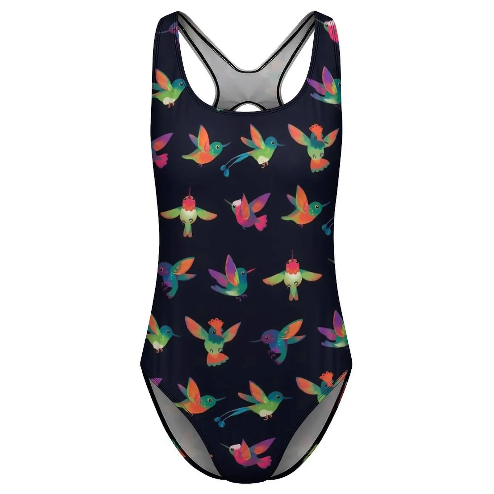 Colorful Bird Swimsuit Hummingbird Push Up Swimwear One Piece Holiday Surf Bathing Suit Bodysuit Sexy Design Beach Outfits Plus