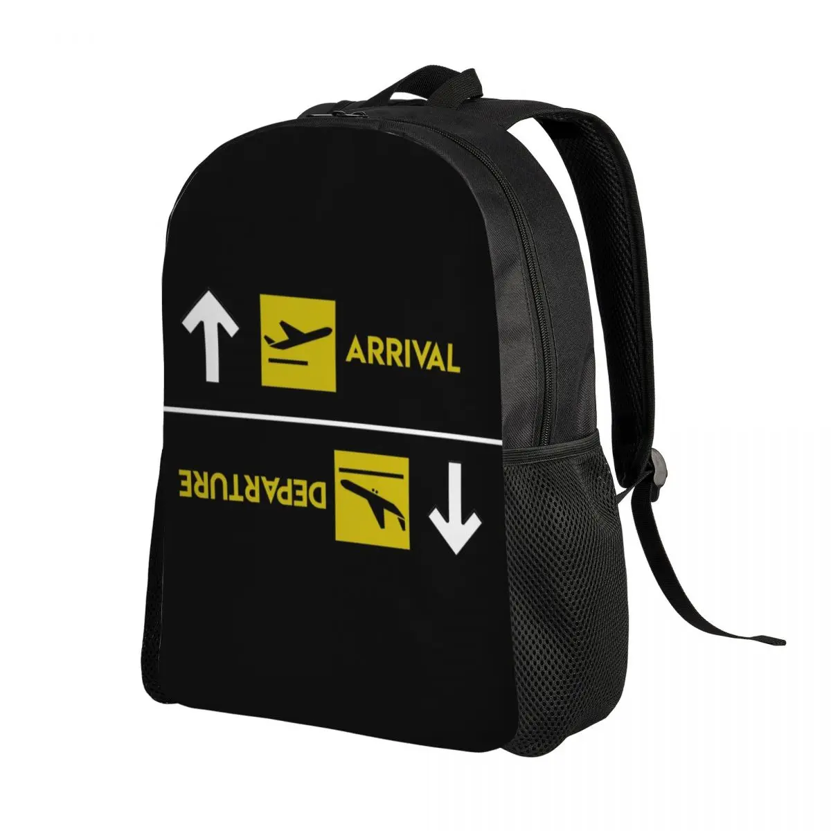 Aviation Departures Arrivals Laptop Backpack Women Men Casual Bookbag for School College Students Aviator Airport Airplane Bag