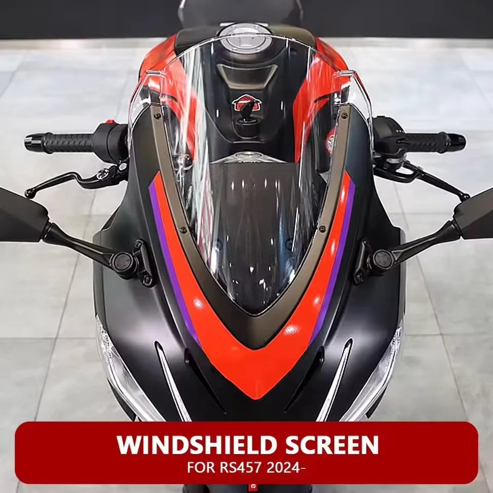 2024-2026 Motorcycle Accessories Windshield Windscreens Wind Deflector Front Glass Wind Screen New For Aprilia RS457 RS 457
